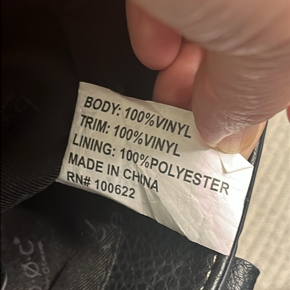 BOC vegan leather multiple pockets Black Gray shoulder tote Bag - Picture 7 of 17